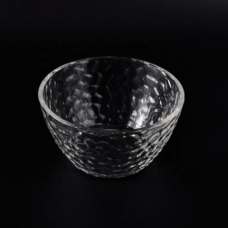 Beaten Clear Glass Candle Holder Glass Bowl Home Decor Wholesales