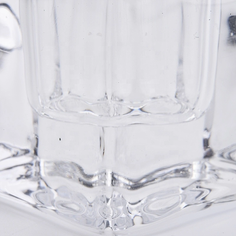 Transparent mini crystal glass tealight candle jars for wedding