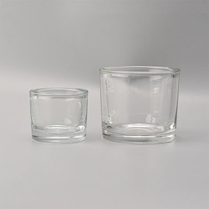 thick wall glass tealight holder, wedding candle holder