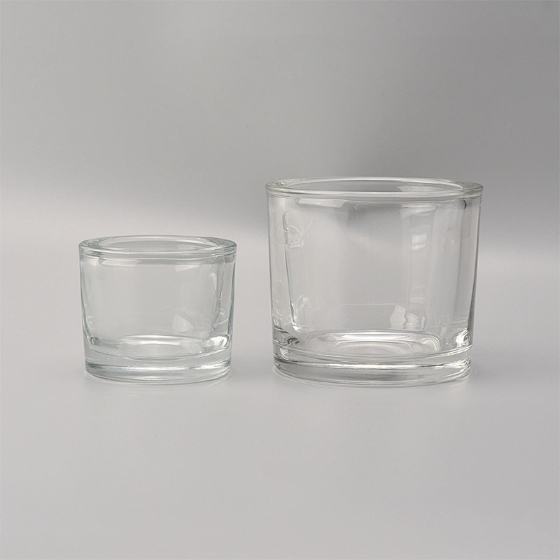 thick wall glass tealight holder, wedding candle holder