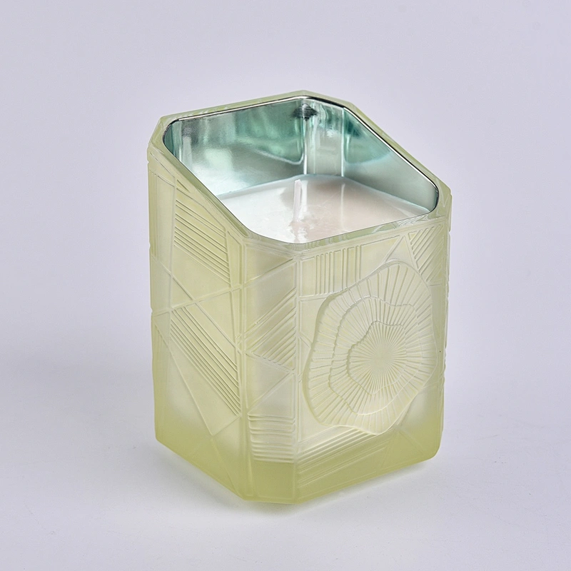 Hot sales Suppliers luxury square Glass candle jar holder