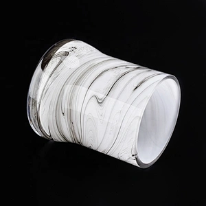 Wholesale glass candle  holders spayed multi colors home decoration
