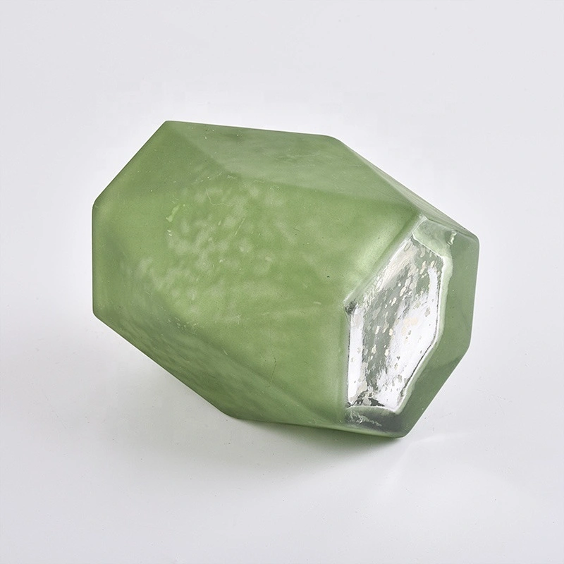 10oz hexagon Eco Friendly Glass Candle Jar Handmade