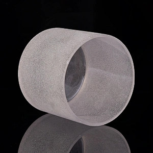Sandblasted glass candle jars frosted home decoration wholesales