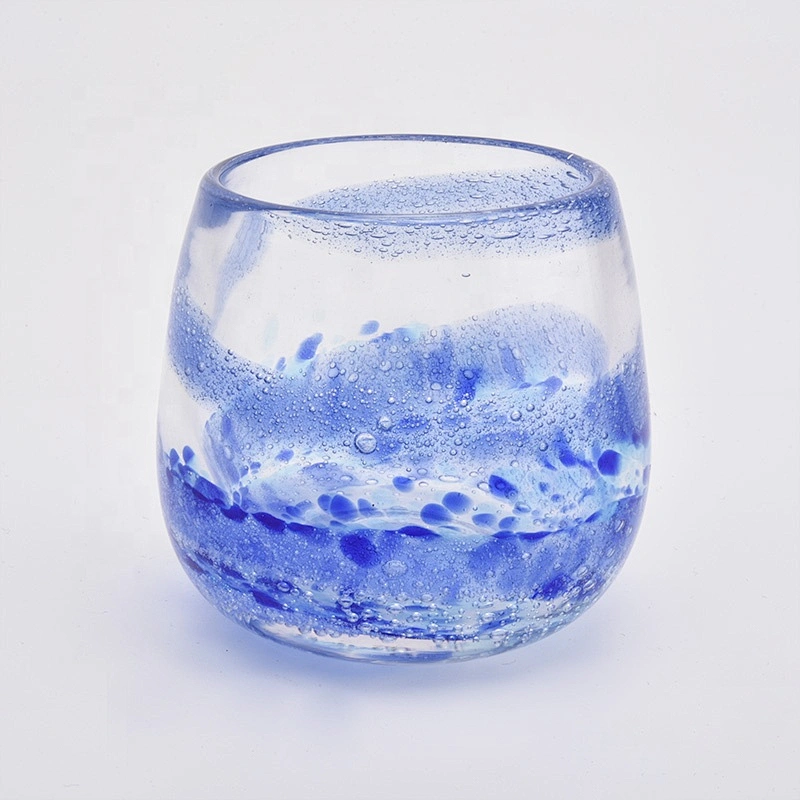 8oz Luxury Glass Votive Candle Jars Coastal Holder for Soy Wax Home Decor Wholesales