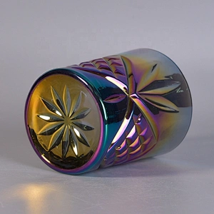 Cylinder customized candle container tea light glass candle holder home decor wholesale