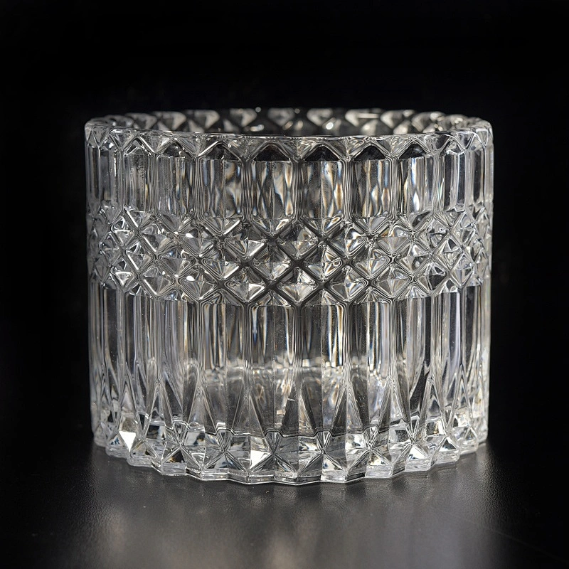 Clear luxury Glass Candle jar home Decor