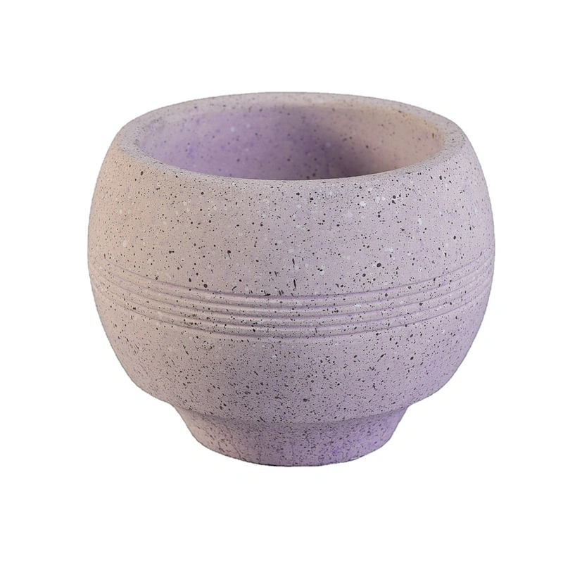 Sunny design Custom round empty purple cement candle holder 10oz