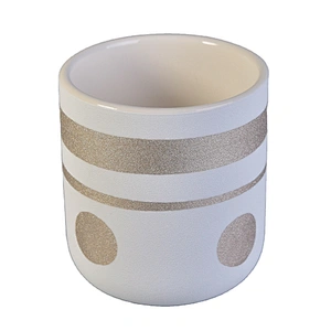 Sunny custom empty decorative white matte ceramic candle holders