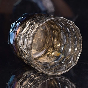 Transparent engraving Glass Candle container tealight plating candle Holder party Decor Wholesales