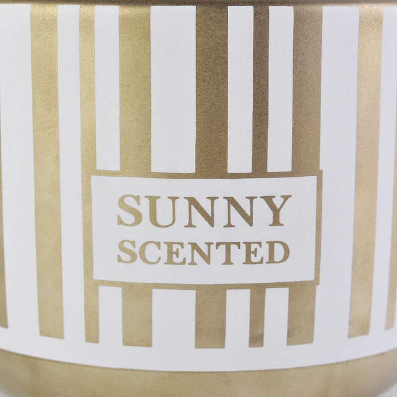 6oz 8oz 11oz Wholesales gold electroplated luxury ceramic candle containers