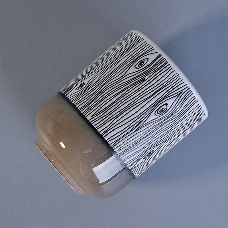 500ml Empty glazed ceramic candle containers votive church candle holders home decoration wholesale