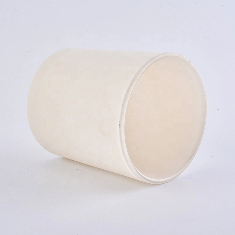 12 OZ matte white glass  candle container, votive candle holder
