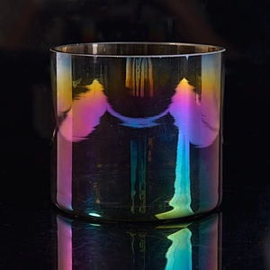 Modern custom iridescent glass candle holders wholesales