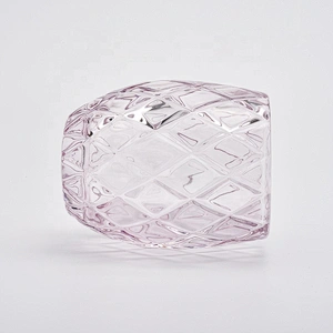 Luxury Crystal glass candle vessel transparent glass candle holder home decor