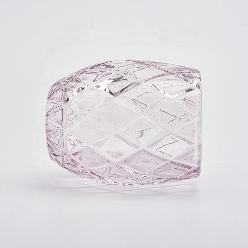 Luxury Crystal glass candle vessel transparent glass candle holder home decor
