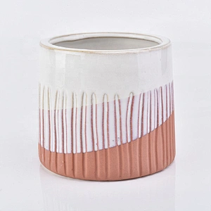 500ml Cylinder ceramic candle container frosted candle holders home decor