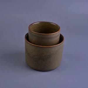 10oz 20oz Supplier brown ceramic candle holders