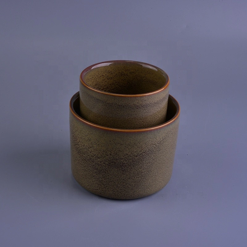 10oz 20oz Supplier brown ceramic candle holders
