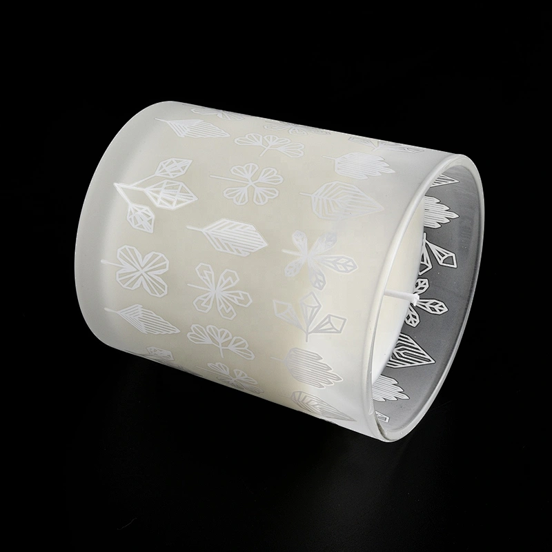 Sunny white matte luxury empty glass candle jars holder for candle making