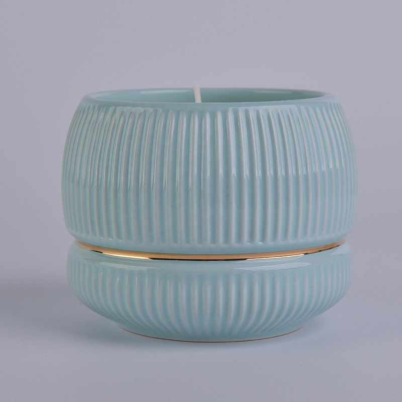 Sunny design luxury color tealight ceramic candle vessel 10oz