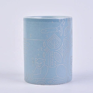 8oz 10oz cylinder ceramic jars for soy candle filling
