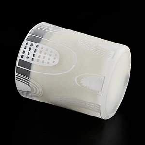 Sunny black and white luxury empty matte glass candle jars holder