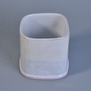 Antique Square candle vessel ceramic cut  home decor