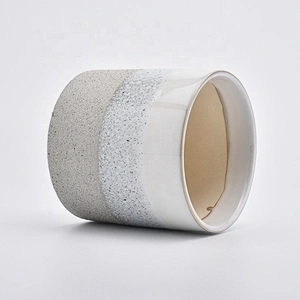 Cylinder Ceramic Candle Vessel Customized finish Acceptable Made in China Wholesales