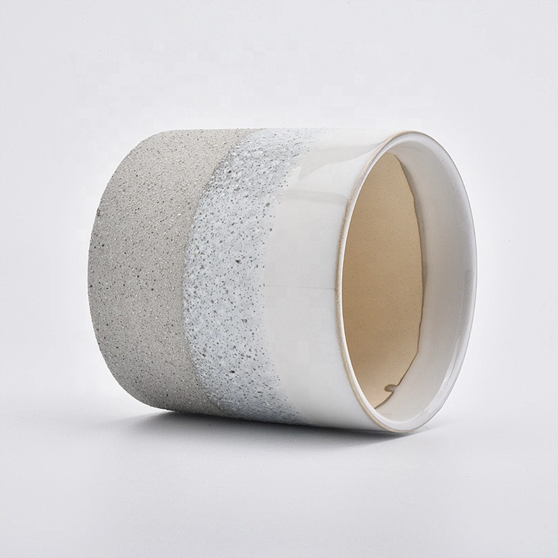 Cylinder Ceramic Candle Vessel Customized finish Acceptable Made in China Wholesales