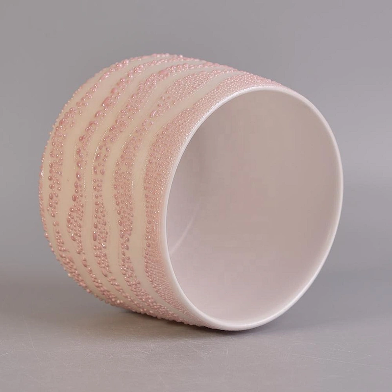 Customized glazed ceramic candle containers tealight scented candle holders home decoration
