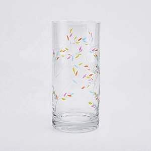 Handmade crystal pillar candle container tealight glass candles jars bottle home decor in bulk