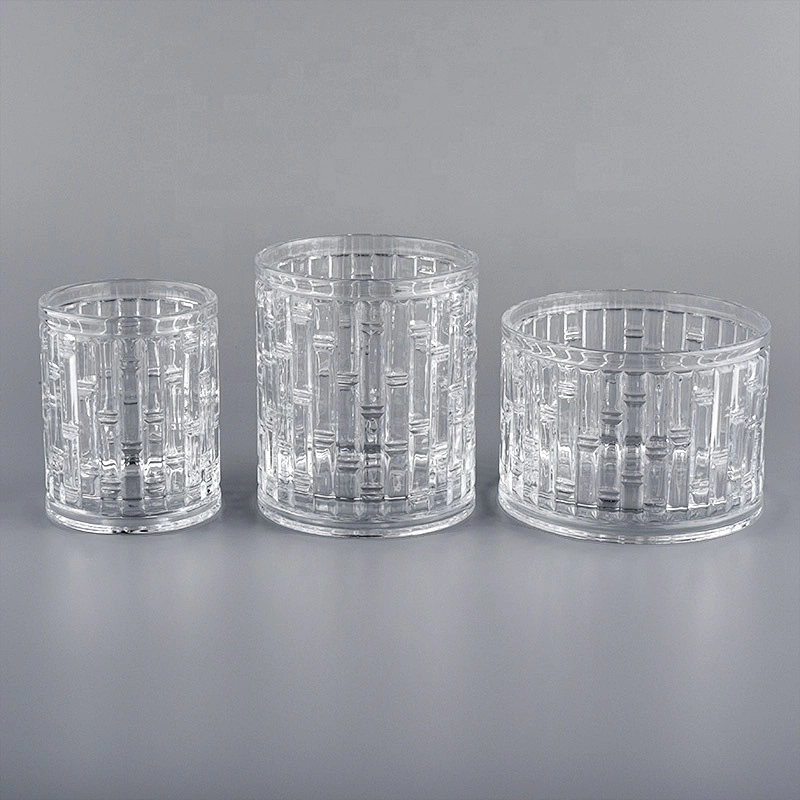 8oz 16oz Sunny crystal luxury custom empty Glass candle holders wholesales