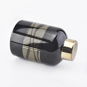 Luxury ceramic candle jars with gold printing