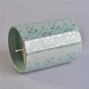 Home fragrance Sunny design candle jars decorative ceramic candle vessel wholesales