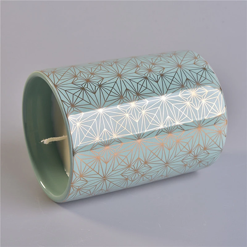 Home fragrance Sunny design candle jars decorative ceramic candle vessel wholesales