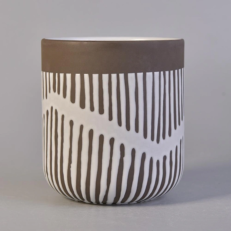 Sunny new design Luxury custom brown candle ceramic holder