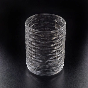 Pressed christmas glass candle holder home Decor