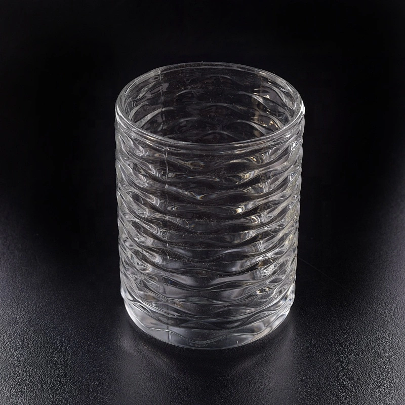 Pressed christmas glass candle holder home Decor