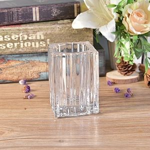 Square Glass Candle jar tealight candle Holder home Decor supply