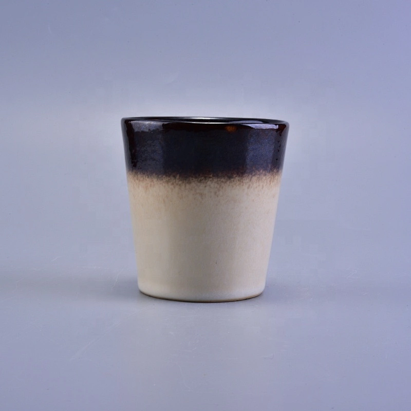 Decorative Round Bulk Ceramic Candle Jar For Candle Making
