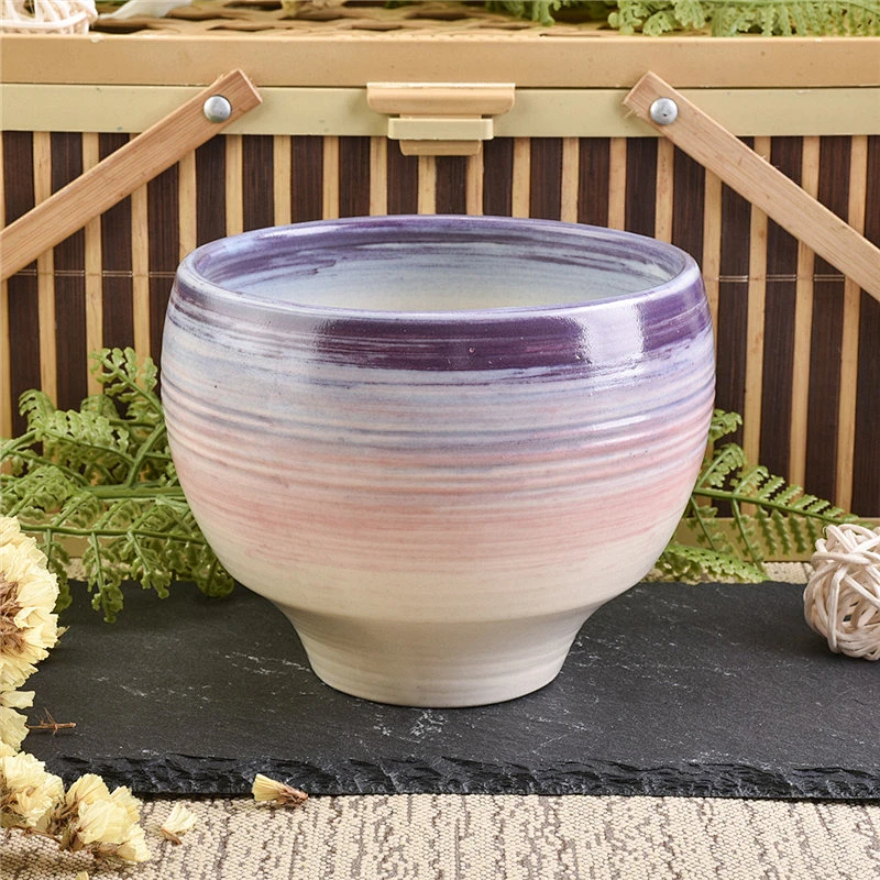 Sunny Glassware design ceramic candle jars round shape candle holder