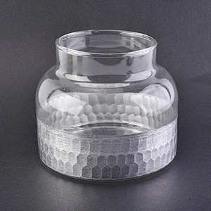 Silver dipped candle jar glass home decoration wholesale