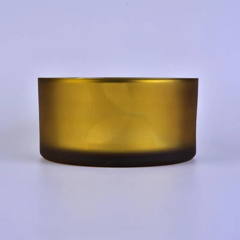 large glass candle vessel,  luxury electroplating glass candle container