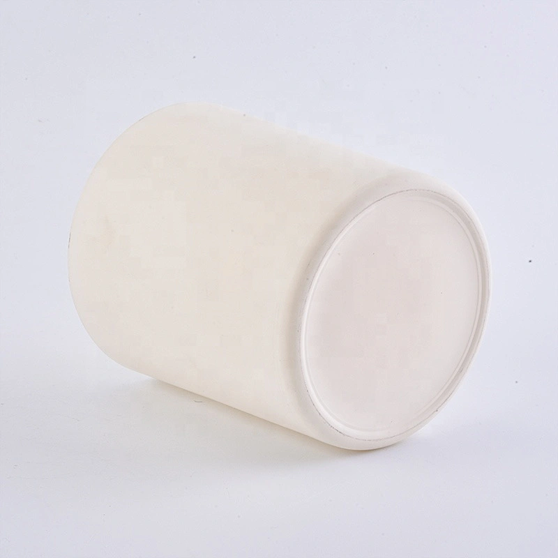 12 OZ matte white glass  candle container, votive candle holder