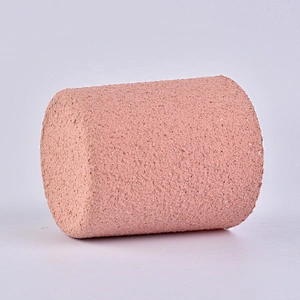 Sunny home decor matte pink cement candle jar container