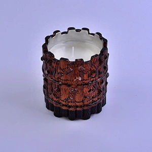Luxury decorative empty amber tree Glass candle containers