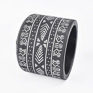 Wholesale cylinder black concrete candle vessel party decoration