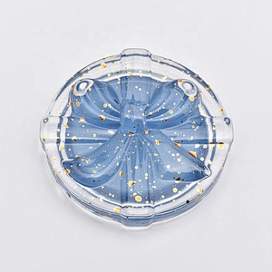 Unique mercury candle vessels vase Glass Candle Jar with glass Lid home decor