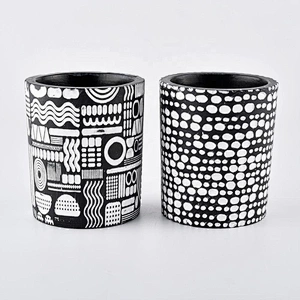 Wholesales custom black ceramic candle jar 10oz